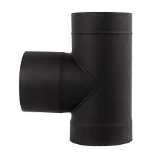 Stainless tee painted black 90°, diameter 160mm, thickness 1mm